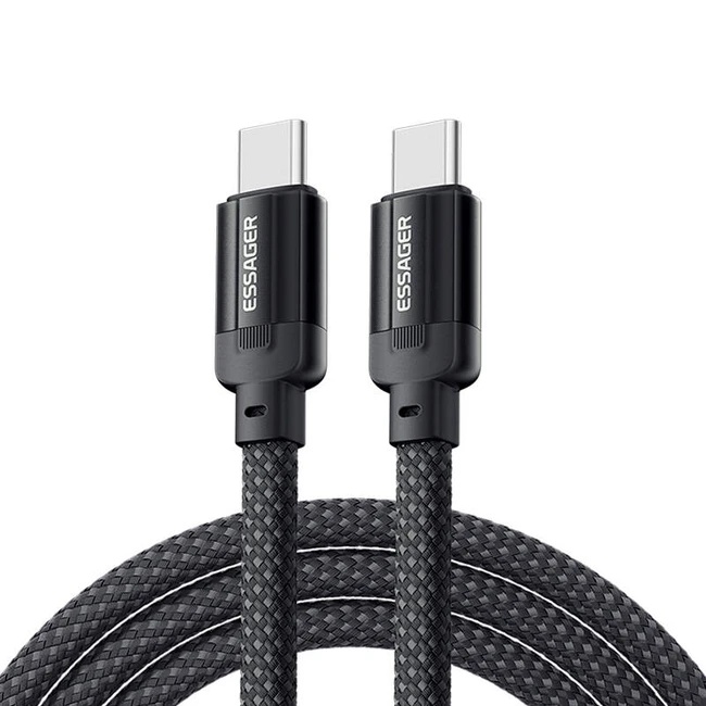 Καλώδιο USB-C Essager to USB-C EXCTT1-YS01-P, 100W, 1m (Black)_0