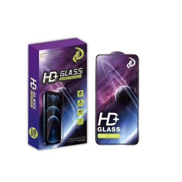 Tempered glass 9D for iPhone black frame