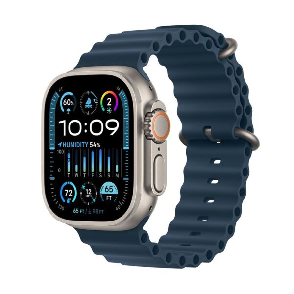 Apple Watch Ultra 2 GPS + Cellular 49mm Titanium Case with Blue Ocean Band SmartWatch USED GRADE A+