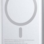 BWOO ultra-slim aluminium magnetic power bank P76 PD 20W 10000 mAh with digital display and USB-C port SILVER_1