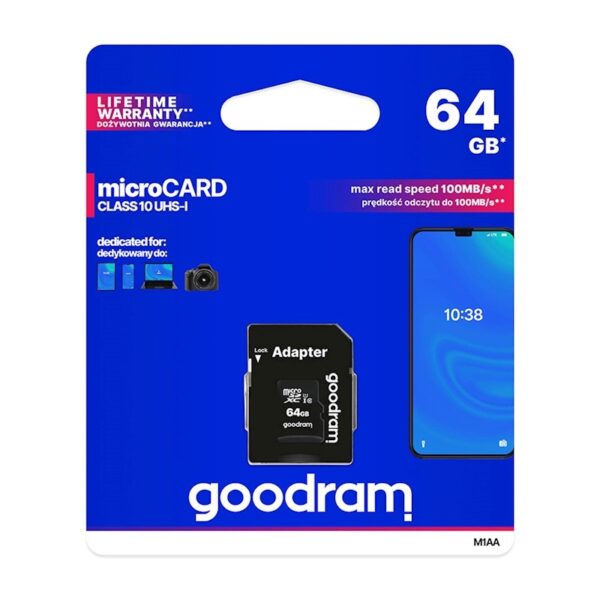GoodRAM M1aa microSDHC 64GB U1 100MB/s