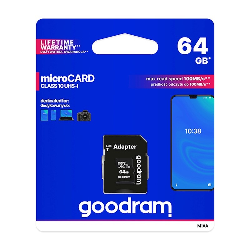 GoodRAM M1aa microSDHC 64GB U1 100MB/s_0