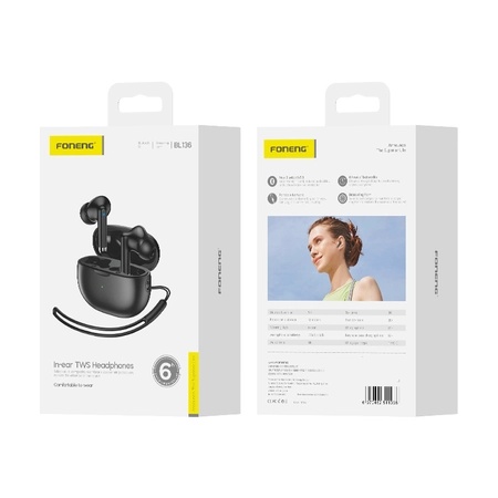 FONENG wireless earphones BL136 Black_0