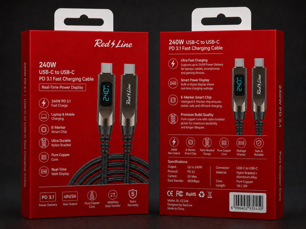 RedLine 240W USB-C to USB-C PD 3.1 Fast Charging Cable_0
